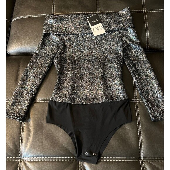 ZARA Shiny Bodysuit - Picture 2 of 3